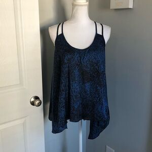 Collective Concepts Blue & Black Sleeveless Blouse